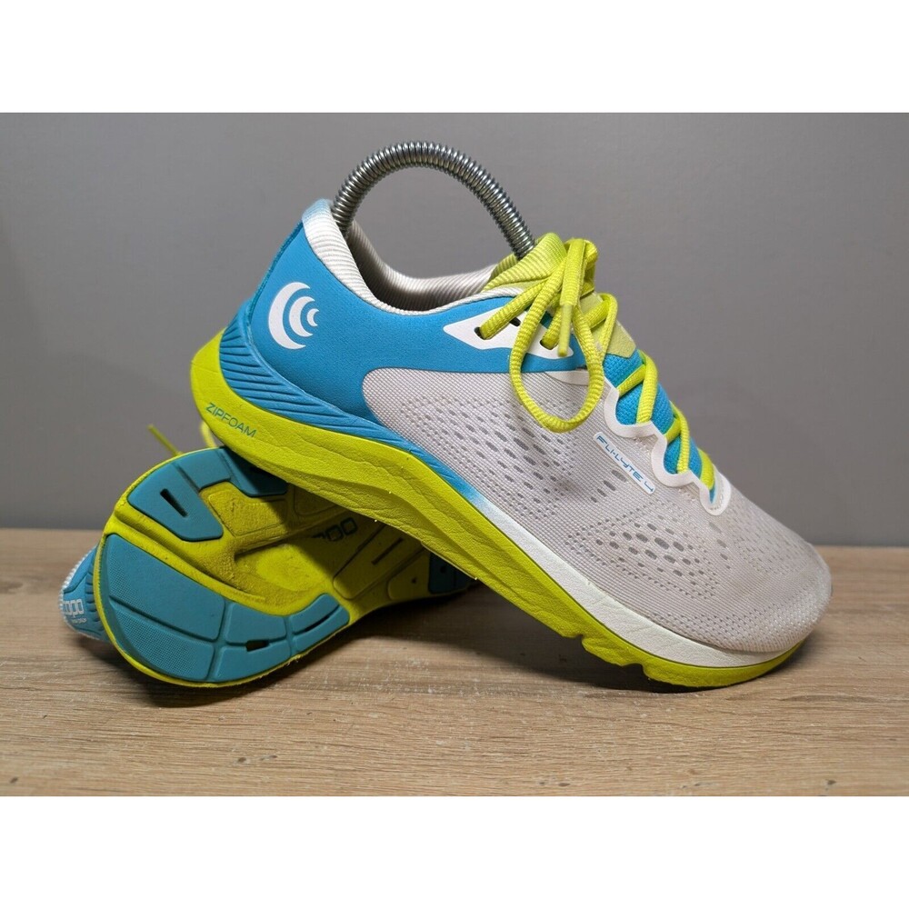 Topo Fli Lyte 4 Running Shoes Women’s Sz 7.5 White Lime Athletic Casual Sneakers